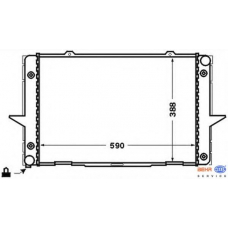 8MK 376 726-761 HELLA Радиатор, охлаждение двигателя