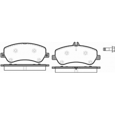 P12773.00 WOKING Комплект тормозных колодок, дисковый тормоз