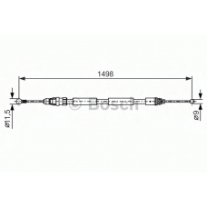 1 987 482 387 BOSCH Трос, стояночная тормозная система