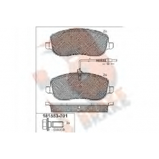 RB1553-701 R BRAKE Комплект тормозных колодок, дисковый тормоз