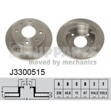 J3300515 NIPPARTS Тормозной диск