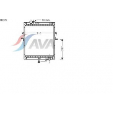 ME2171 AVA Радиатор, охлаждение двигателя