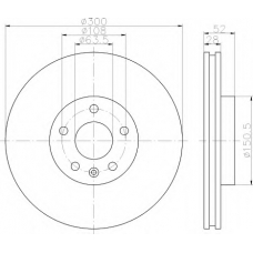 8DD 355 113-821 HELLA Тормозной диск