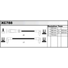 XC788 QUINTON HAZELL Комплект проводов зажигания