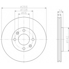 8DD 355 108-351 HELLA Тормозной диск