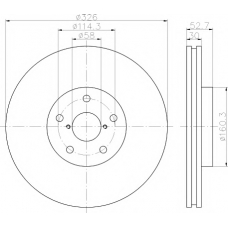 MDC2335 MINTEX Тормозной диск