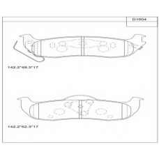 KD1504 ASIMCO Комплект тормозных колодок, дисковый тормоз