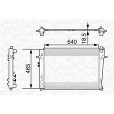 350213127500 MAGNETI MARELLI Радиатор, охлаждение двигателя