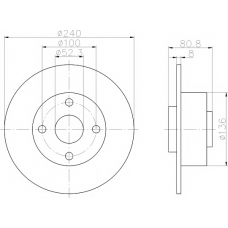 8DD 355 109-341 HELLA PAGID Тормозной диск