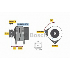 0 986 081 020 BOSCH Генератор