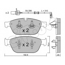 822-954-0K CIFAM Комплект тормозных колодок, дисковый тормоз