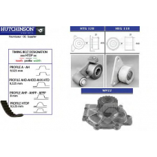 KH 117WP22 HUTCHINSON Водяной насос + комплект зубчатого ремня