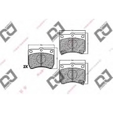 BP1296 DJ PARTS Комплект тормозных колодок, дисковый тормоз