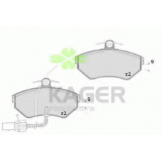 35-0466 KAGER Комплект тормозных колодок, дисковый тормоз