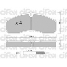 822-578-5 CIFAM Комплект тормозных колодок, дисковый тормоз