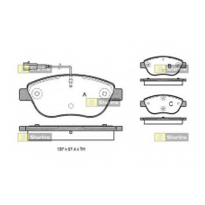 BD S324 STARLINE Комплект тормозных колодок, дисковый тормоз