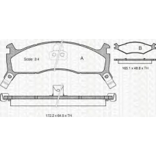 8110 18004 TRIDON Brake pads - front