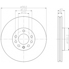 8DD 355 109-161 HELLA PAGID Тормозной диск