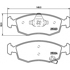 8DB 355 016-231 HELLA PAGID Комплект тормозных колодок, дисковый тормоз