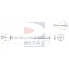 A2-5650 DITAS Осевой шарнир, рулевая тяга