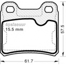 409 MGA Комплект тормозных колодок, дисковый тормоз