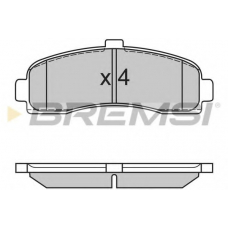 BP2563 BREMSI Комплект тормозных колодок, дисковый тормоз