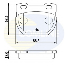 CBP02215 COMLINE Комплект тормозных колодок, дисковый тормоз