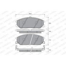 151-2233 WEEN Комплект тормозных колодок, дисковый тормоз