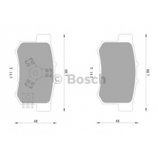 0 986 AB1 380 BOSCH Комплект тормозных колодок, дисковый тормоз