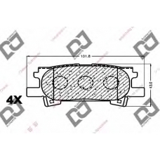 BP1075 DJ PARTS Комплект тормозных колодок, дисковый тормоз