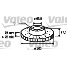 186750 VALEO Тормозной диск