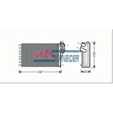 1590011 KUHLER SCHNEIDER Теплообменник, отопление салона