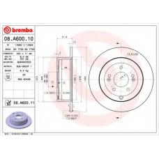 08.A600.11 BREMBO Тормозной диск