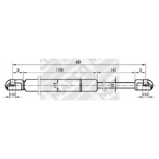 91602 MAPCO Газовая пружина, крышка багажник