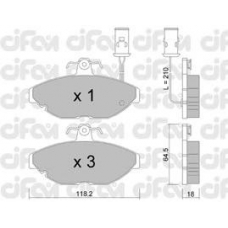 822-191-0 CIFAM Комплект тормозных колодок, дисковый тормоз