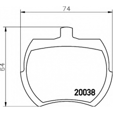 8DB 355 007-081 HELLA Комплект тормозных колодок, дисковый тормоз