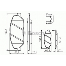 0 986 494 631 BOSCH Комплект тормозных колодок, дисковый тормоз