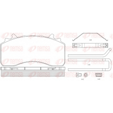 JCA 1526.80 REMSA Комплект тормозных колодок, дисковый тормоз