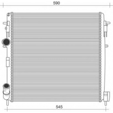 350213995000 MAGNETI MARELLI Радиатор, охлаждение двигателя