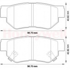 572557B BENDIX Комплект тормозных колодок, дисковый тормоз