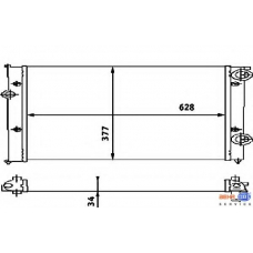 8MK 376 714-681 HELLA Радиатор, охлаждение двигателя