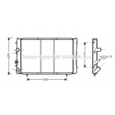 RTA2274 AVA Радиатор, охлаждение двигателя