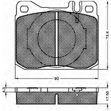 10104 BSF Комплект тормозных колодок, дисковый тормоз