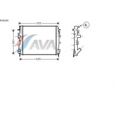 RTA2325 AVA Радиатор, охлаждение двигателя