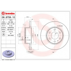 08.9759.10 BREMBO Тормозной диск