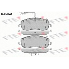 BL2590A1 FTE Комплект тормозных колодок, дисковый тормоз