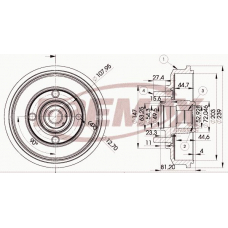 BD-8009 FREMAX Тормозной барабан