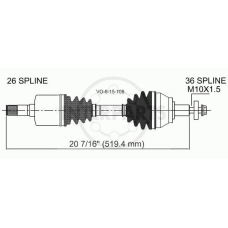 VO-8-15-108 InterParts Приводной вал