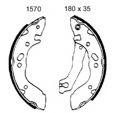 01570 BSF Комплект тормозных колодок