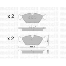 22-0091-1 METELLI Комплект тормозных колодок, дисковый тормоз
